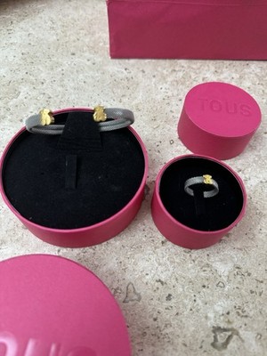 TOUS 18k Gold & Steel Jewelry Set Gold & Silver Bracelet and Ring
