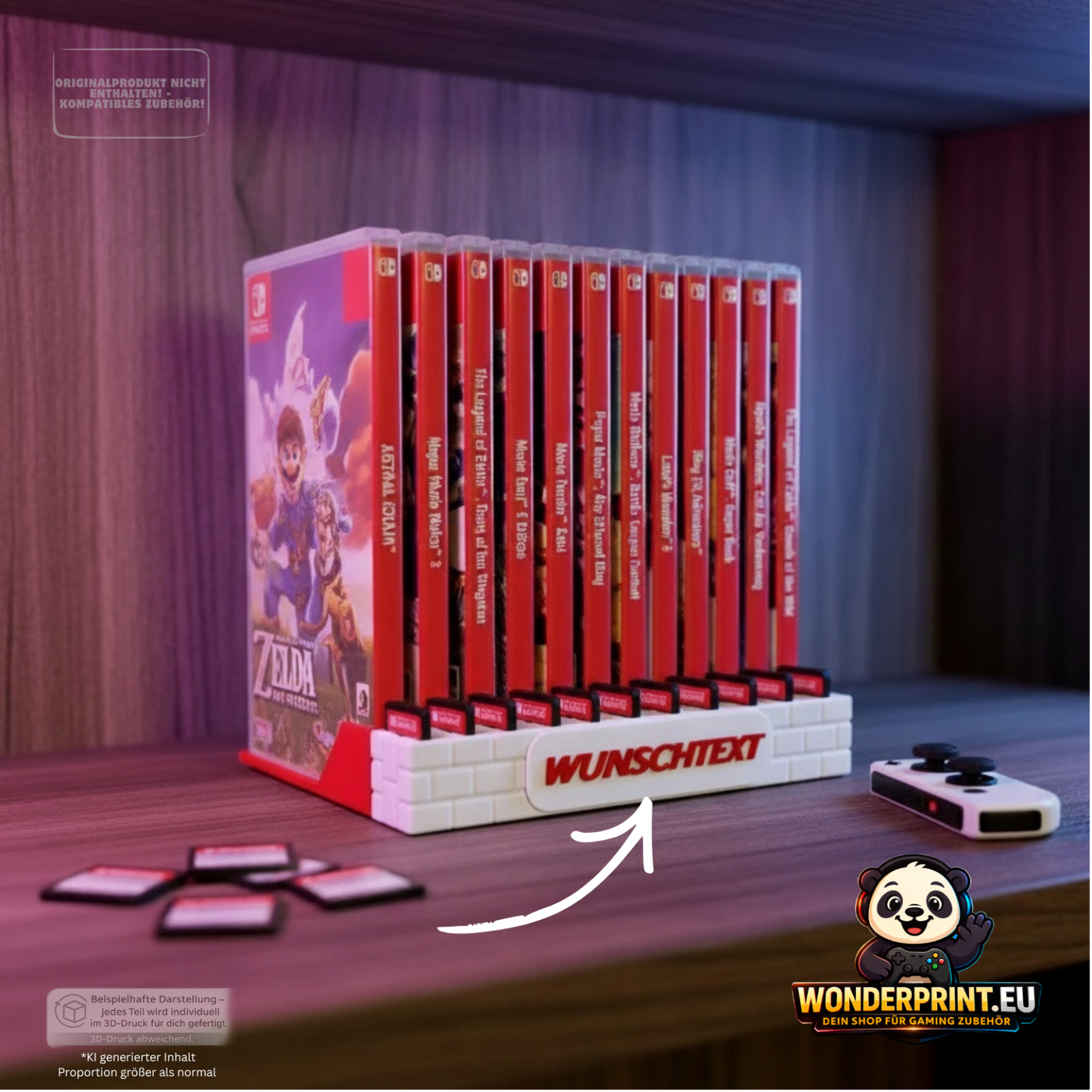 Spielehalter passend für Nintendo Switch Spiele Halter Ständer Halterung Stand