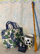 Mom's Day Gift Set:  Reutter Germany Miniature Sals, Canvas Bag, Coffee/Tea Mug