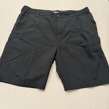 Wrangler Shorts Mens 40 Black Field Performance Utility Stretch Waist Cargo