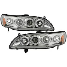 Spyder Chrome Projector Headlights Amber Corner Pair Fits 1998-2002 Honda Accord Spyder Chrome Projector Headlights Amber Corner Pair Fits 1998-2002 Honda Accord