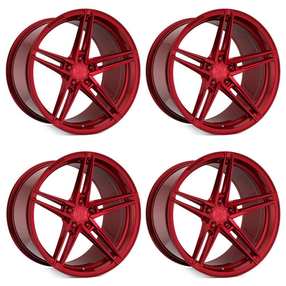 20" Rohana RFX15 Red 20x9 20x11 Concave Wheels Rims Fits Lamborghini Huracan