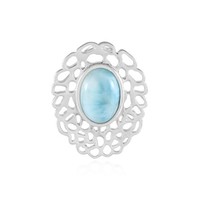 Cavill Larimar Ring 5,95Ct Oval Sterlingsilber Platinbeschichtet Damen