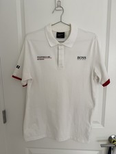 Porsche Motorsport Hugo Boss Polo Shirt Mens White Sm - Wap430l0ms