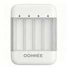 OOHHEE 4x AA 3600mWh Rechargeable Lithium Batteries 1.5V White Fast Charging Box — photo 4