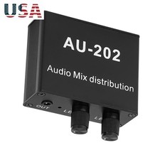 DC5-19V 2 Inputs 2 Outputs Stereo Audio Mixer Distributor for Headphones