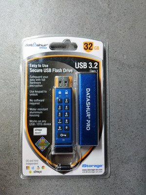 iStorage datAshur PRO 32 GB - Verschlüsselter USB-Speicherstick