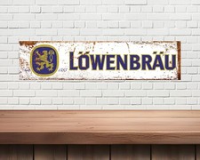 LOWENBRAU Metal Sign, man cave, beer hut, wall signs, home bar, metal signs