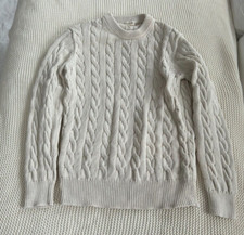 NWOT Crewcuts kids boys' size XL solid cream cable knit pullover sweater
