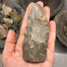 MLC s5749 3 7/8" Flint Celt W/ Adz Blade Bit Artifact Old Tennessee Relic