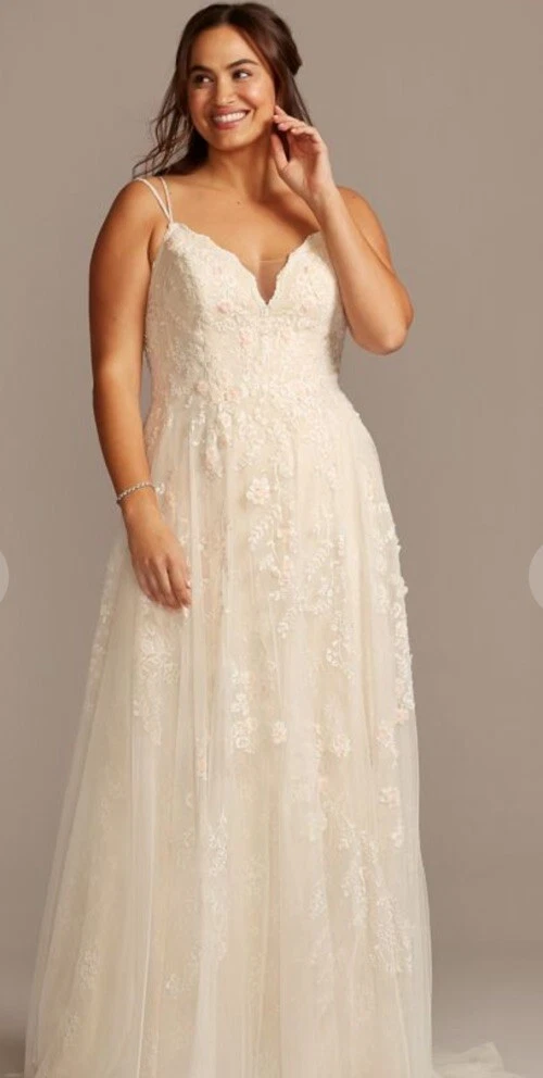 David's bridal floral wedding dress cheap