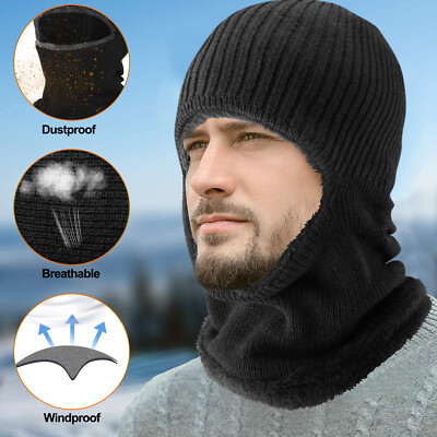 Balaclava Ski Full Face Mask Windproof Fleece Neck Warm for Winter Cold Weather
