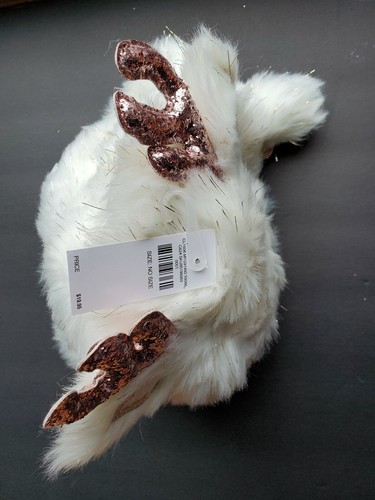 New Justice Fur Deer Earflap Beanie Hat & Flip Gloves Cream Pink & 2 Pack Socks - Picture 8 of 12