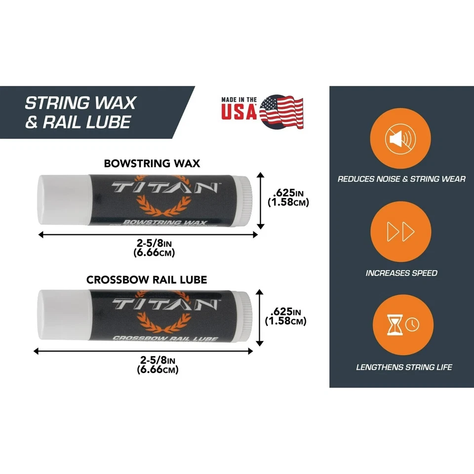 Titan Crossbow String Wax and Rail Lube Combo, 0.15 Oz each tubes | Model: 673A - Image 3 of 4