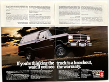 1985 Dodge Ram Charger Truck Two Page Print Ad