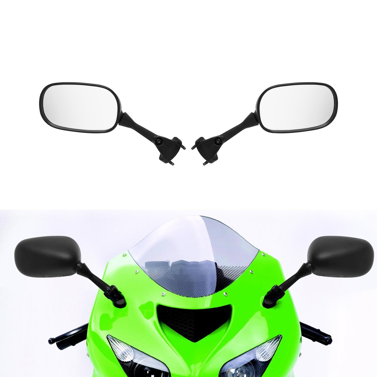 Motor Side Rear View Mirrors Fit For Kawasaki Ninja ZX6R ZX 636