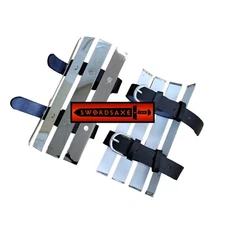 Valhalla Ragnar Nordic Viking Thor Warrior Polished Steel Iron Arm Bracers Armor