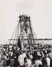 1966 Press Photo Launching Pad for Rockets in Laos at the Annual Rocket Festival