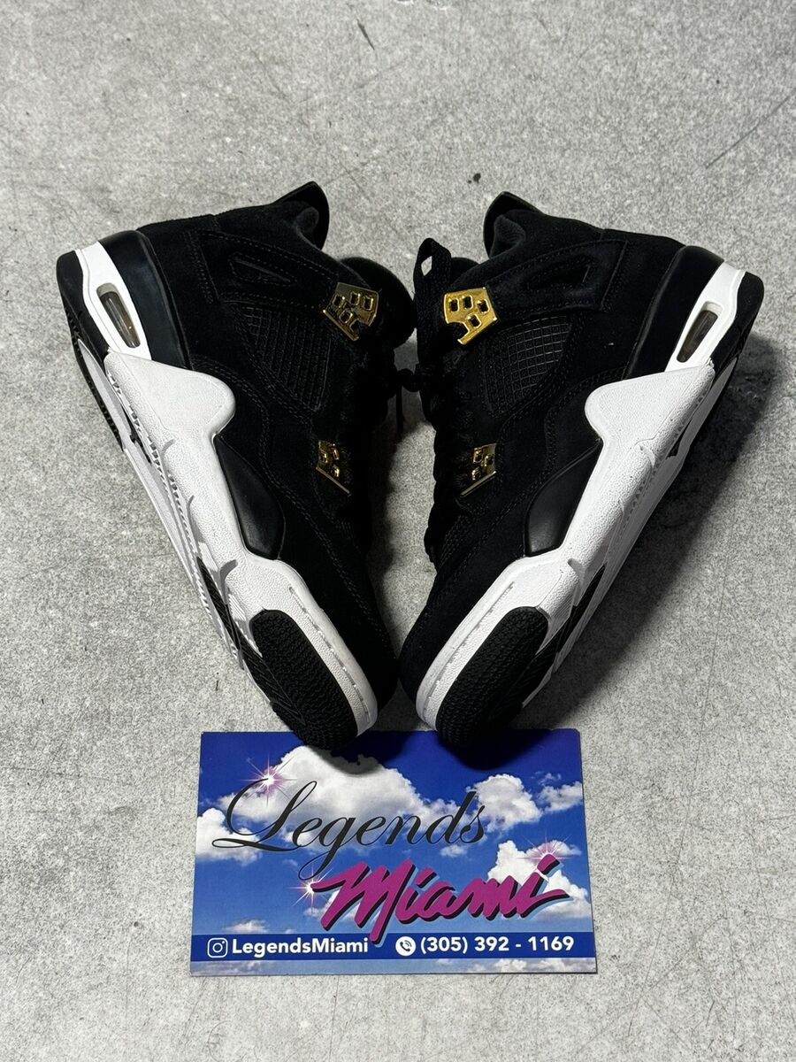 Size 4.5Y - Air Jordan 4 Retro Low Royalty 408452-032 Black Size 4.5Y - Air Jordan 4 Retro Low Royalty 408452-032 Black