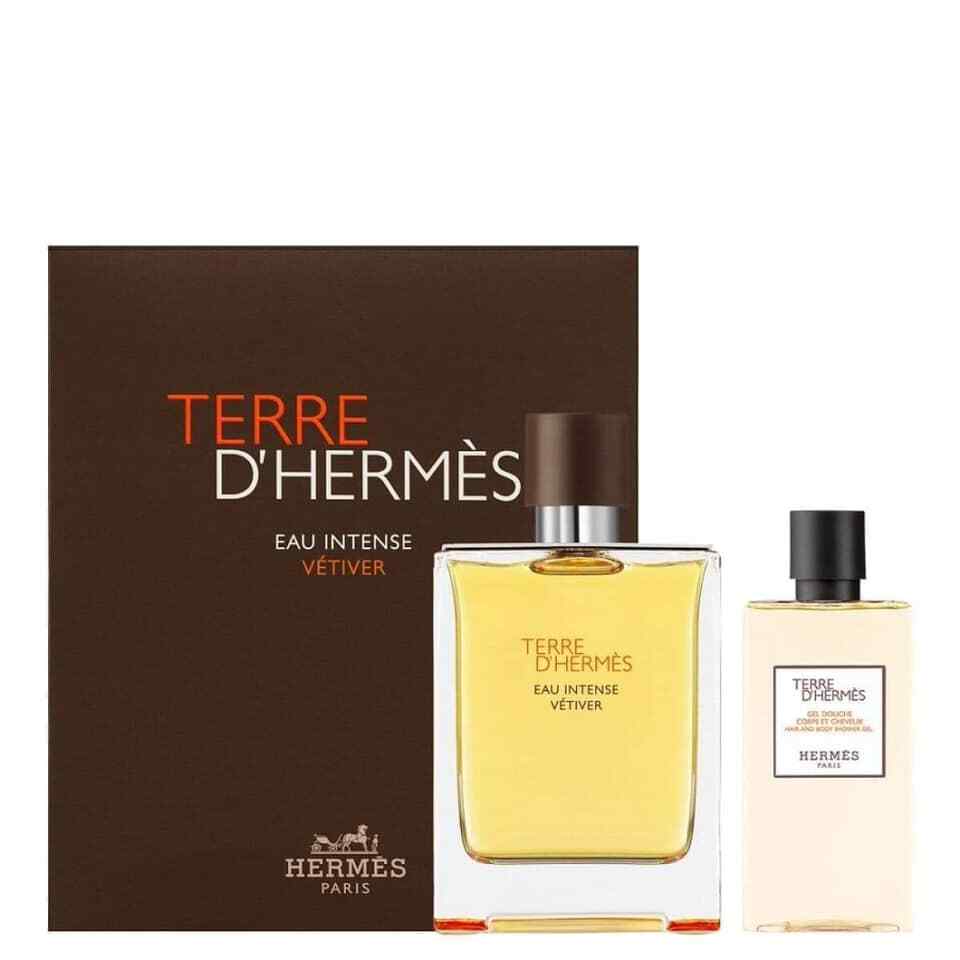TERRE D'HERMES EAU INTENSE VETIVER 100ML EDP SP 80ML 2.7 SG GIFT