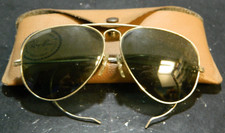 Vintage Bausch  Lomb Ray Ban Green Aviator Sunglasses In Original Case VG-Ex