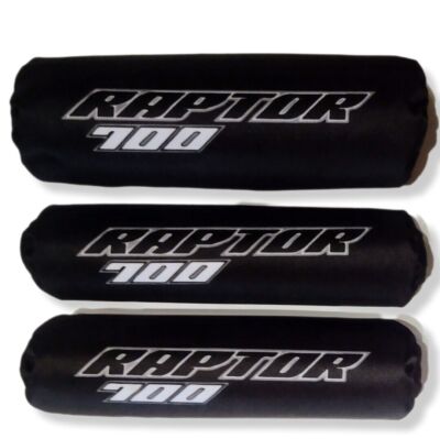 Black White Shock Covers Yamaha Raptor YFM 700 700R Special Edition Set of 3