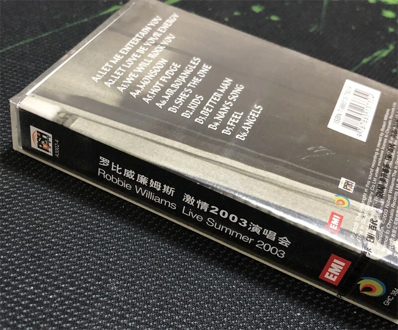 Robbie Williams Live Summer 2003 CHINA FIRST EDITION CASSETTE TAPE Sealed Foto 2 de 3