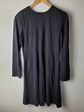 Uniqlo Women Size XS Black Stretch Jersey T-shirt Dress Top Casual Smart Relax