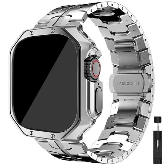 49mm シルバーxブラック apple watch ultra メタルケース SUPCASE | Apple Watch Ultra Unicorn Beetle PRO XT Rugged