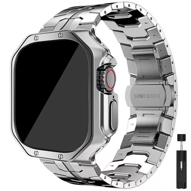 Titanium Metal Band Strap TPU Case For Apple Watch Ultra 49mm Series  9/8/7/6/SE