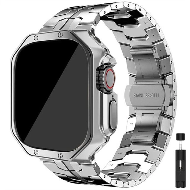 Titanium Alloy Band Strap TPU Case For Apple Watch Ultra 49mm Series 9/8/7/6/SE