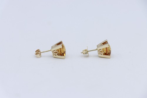 14K Yellow Gold EFFY 4-1/5 ct. t.w. Citrine Stud Earrings - 第 11/13 張圖片