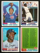 1982 Topps Traded Complete Your Set Baseball Card U Pick List NM-MT FLAT SHIP.74