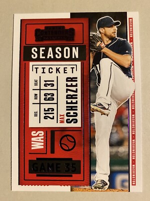 2020 Contenders Baseball Max Scherzer Purple Foil Parallel New York Mets   