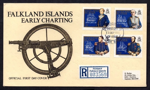 Falkland Islands - 1985 Early Charting Fox Bay First Day Cover