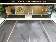 1/18 SCALE, CRANKYS SPEED SHOP DIORAMA FRANCH...