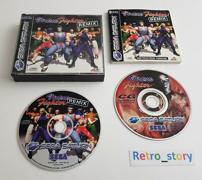 Virtua Fighter Remix Pour Sega Saturn - Version PAL, Bon état, Jeu De Combat