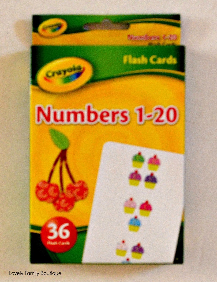 Numbers Flash Cards Crayola Learning 1-20 - 36 Cards Educational