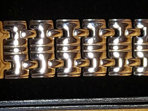 Bracciale Croce Acciaio Inox Braccialetto Catena 8,5 x 3/4 in Uomo Donna - Foto 4 di 6