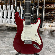 ST Electric Guitar Metallic Red Color Mahogany Body Scalloped Fingerboard
