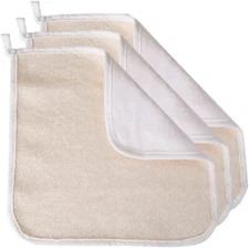 Pack of 3 Soft-Weave Exfoliating Wash Cloths for Face and Body, Dual Textured