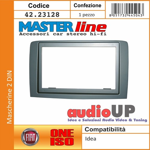 Mascherina Radio - Lancia Delta - 2DIN - Colore: Argento