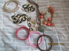 LOT OF VINTAGE COSTUME JEWELRY 9 PIECES