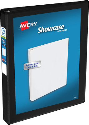Avery Economy Showcase View Binder with 1-Inch round Ring, Black, One Binder