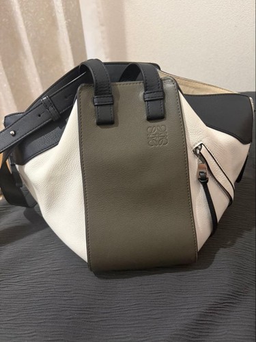 Loewe Hammock Small Leather Handbag Khaki/Beige 2Way