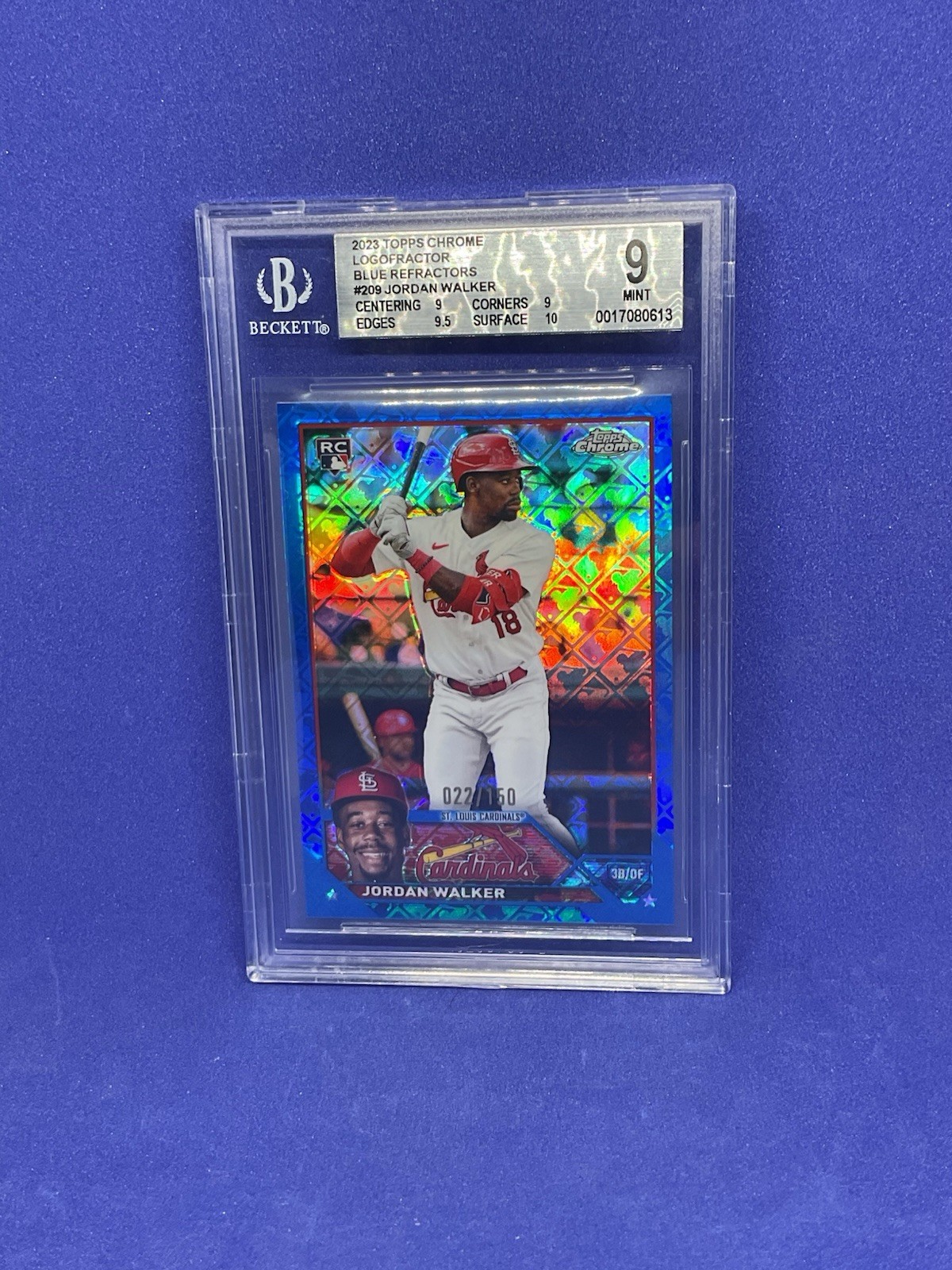 2023 Topps Chrome - Jordan Walker #209 Blue Logofractor /150 (RC)