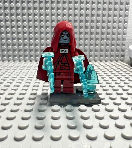 Custom StarWars Minifig-Emperor Palpatine Darth Sidious Sith Red outfit-NOT LEGO