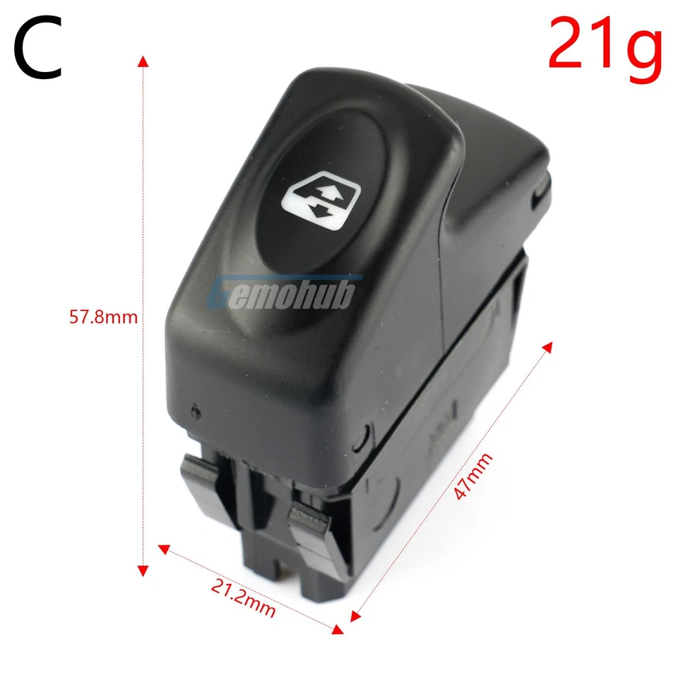 NUEVO Interruptor elevador de control de ventana para Renault Clio II 1998-2014 Renault SCENIC I Foto 2 de 4