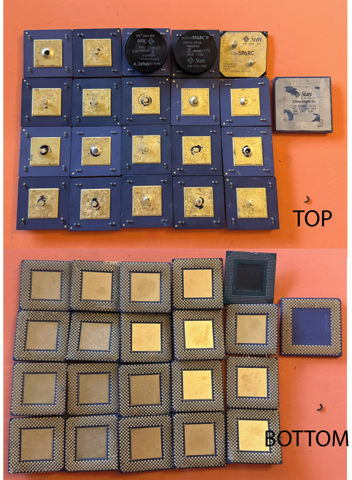 vintage cpu collection over 15.5 lbs! gold recovery or for vintage pc build!