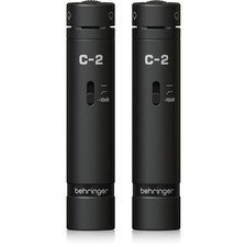 Behringer C-2 Dark Edition Matched Studio Condenser Microphones, Black, Pair